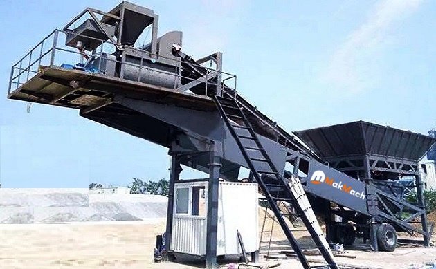 محطة خلط الخرسانة المتنقلة Mobile 120M